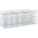 Gabion hevet seng sølv 150 x 50 x 60 cm Galvanisert Stål vidaXL