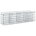 Gabion hevet seng sølv 200 x 50 x 60 cm Galvanisert Stål vidaXL