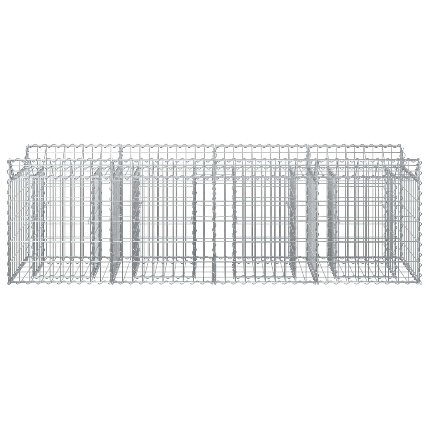 Gabion hevet seng sølv 200 x 50 x 60 cm Galvanisert Stål vidaXL