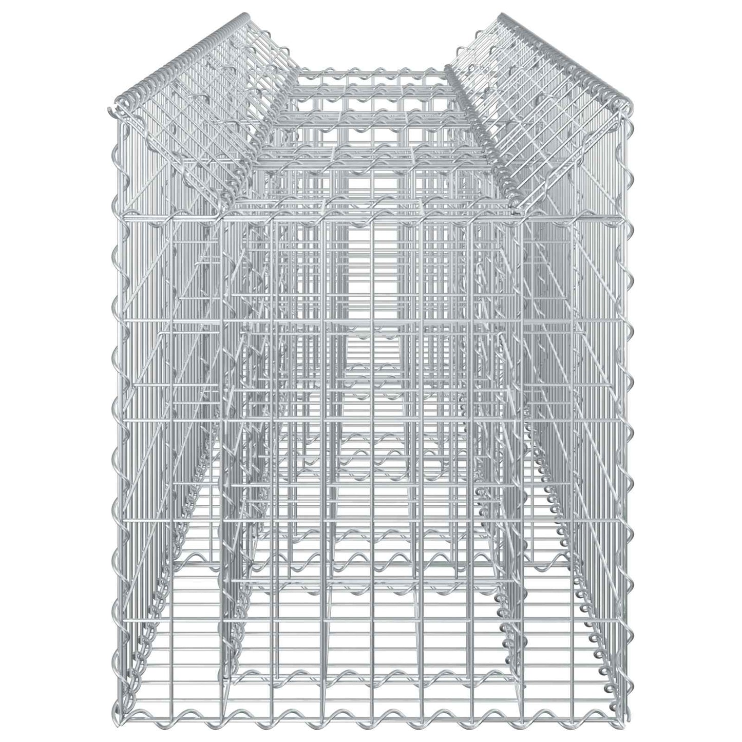 Gabion hevet seng sølv 200 x 50 x 60 cm Galvanisert Stål vidaXL