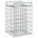 Gabion hevet seng sølv 50 x 50 x 80 cm Galvanisert Stål vidaXL
