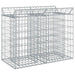 Gabion hevet seng sølv 100 x 50 x 80 cm Galvanisert Stål vidaXL