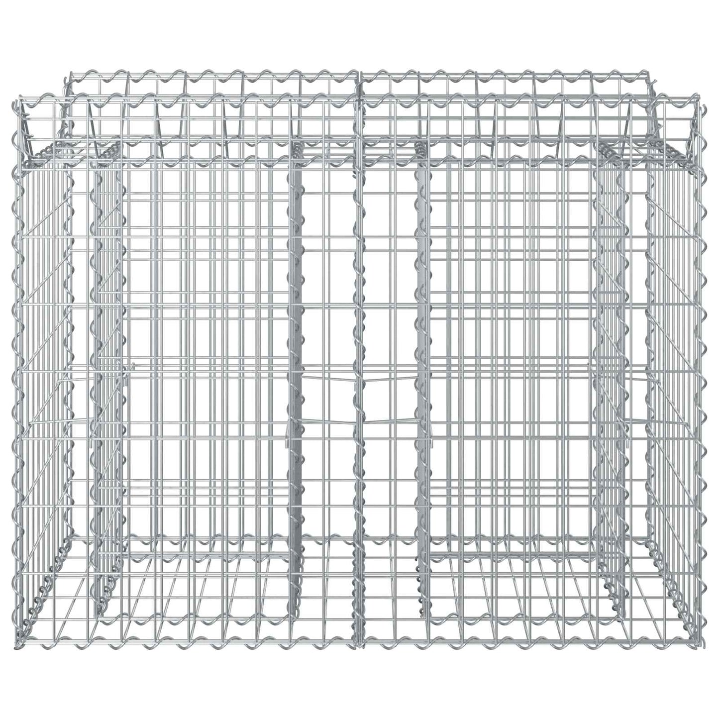 Gabion hevet seng sølv 100 x 50 x 80 cm Galvanisert Stål vidaXL