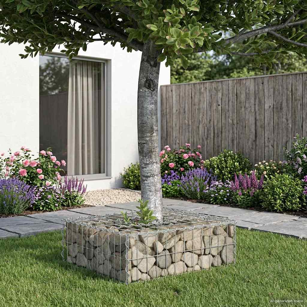 Gabion hevet seng sølv
