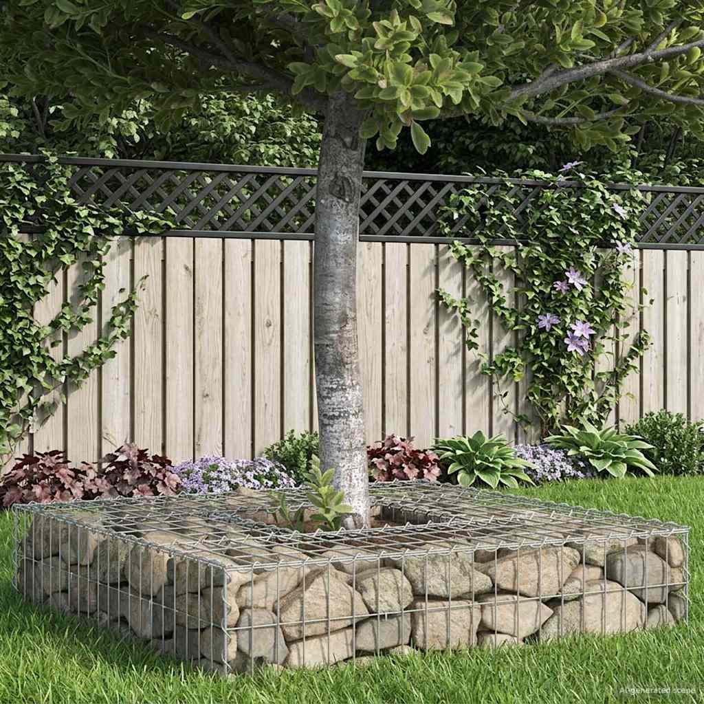 Gabion hevet seng sølv