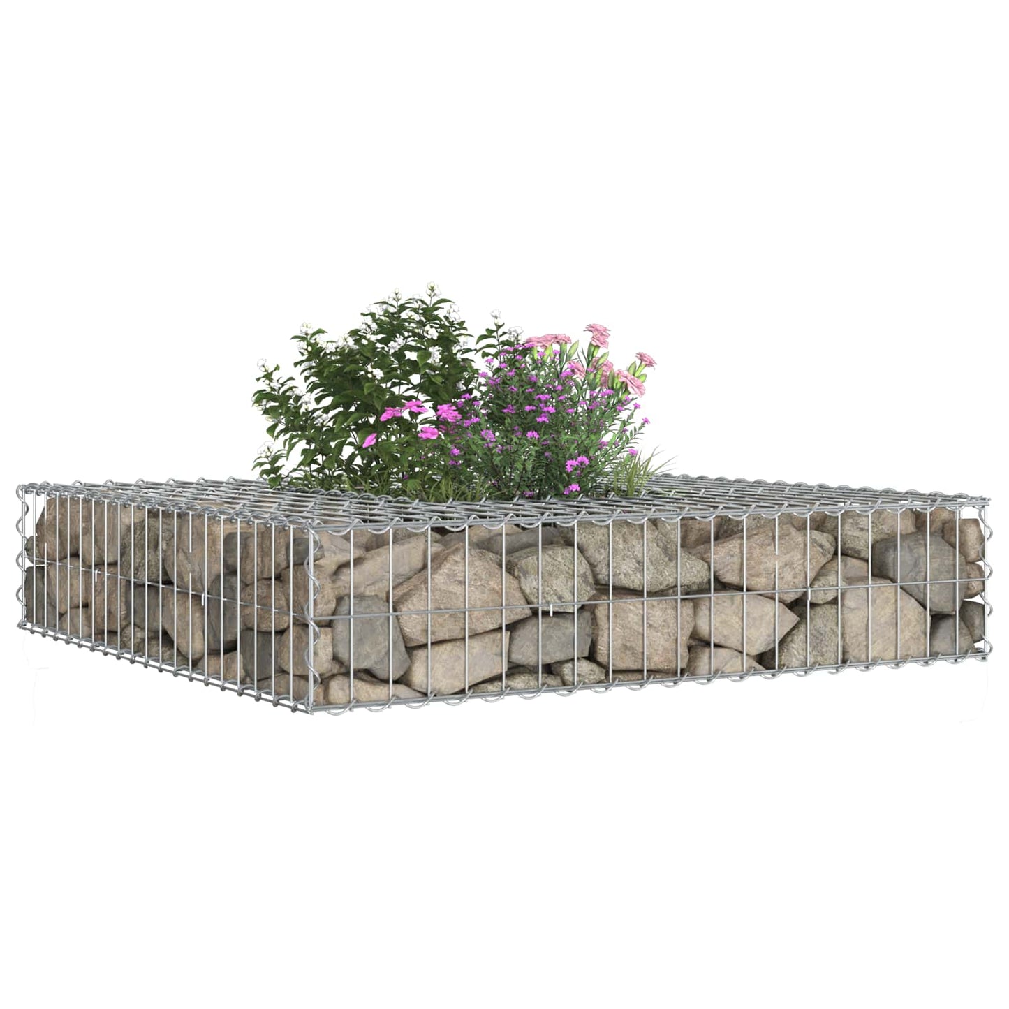 Gabion hevet seng sølv