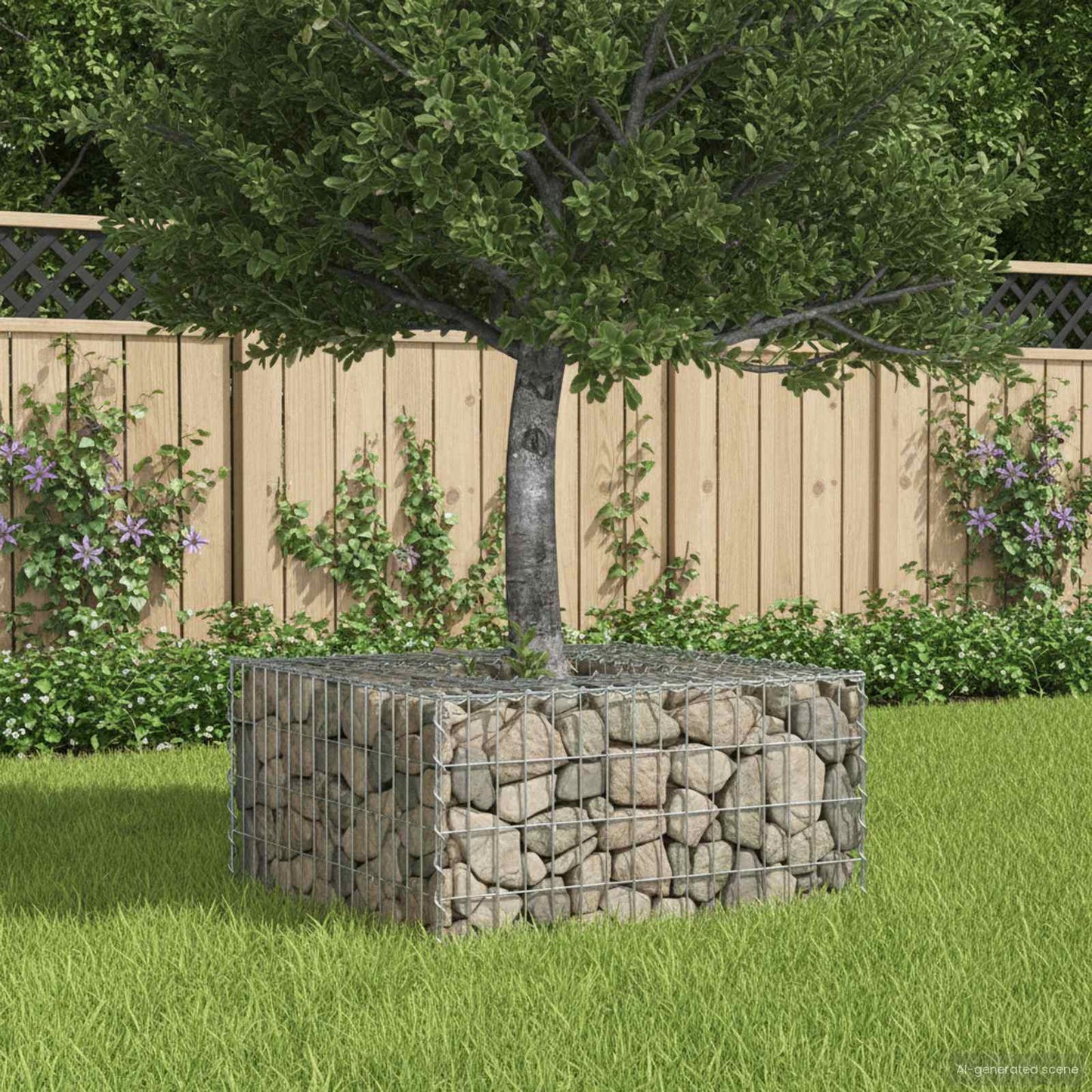 Gabion hevet seng sølv