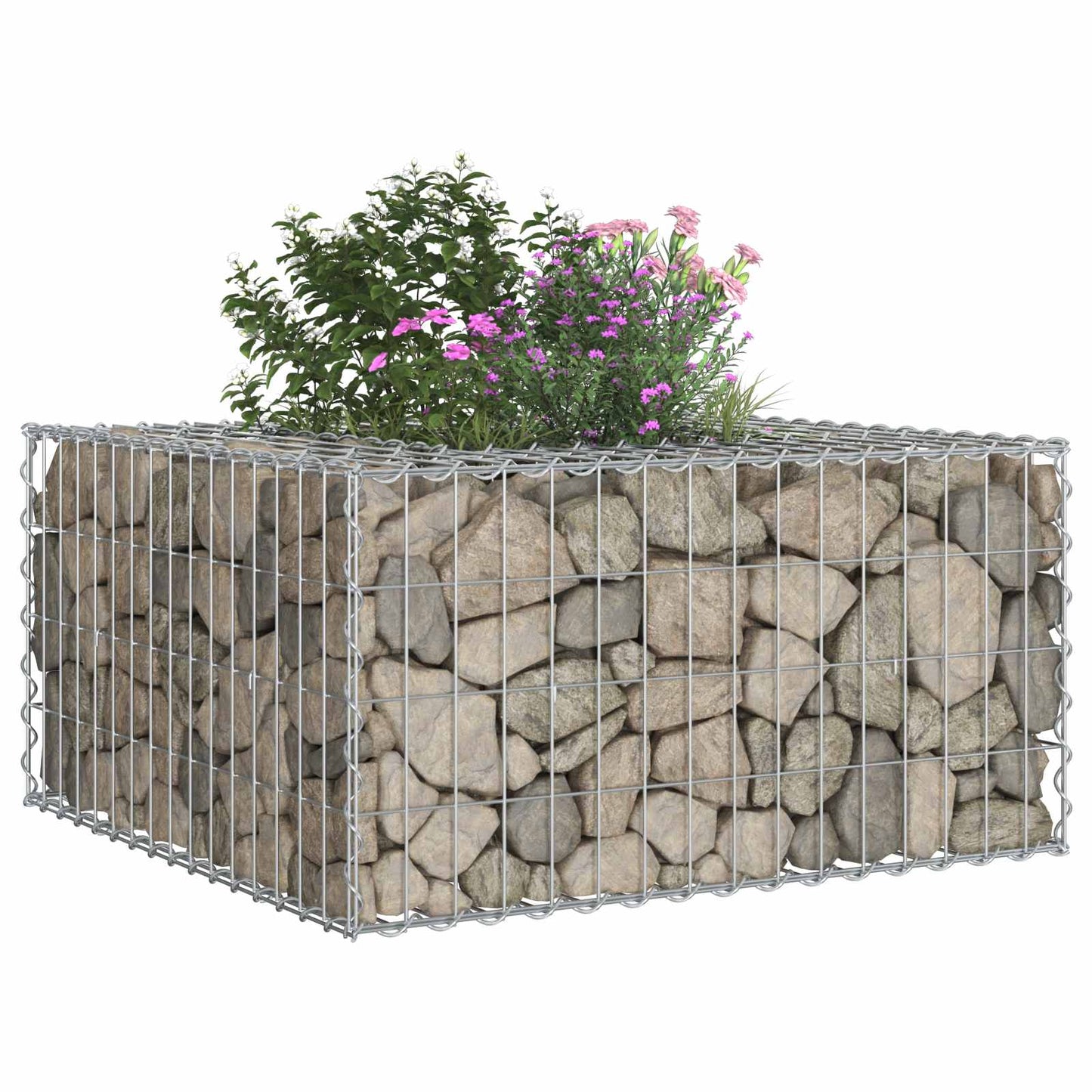 Gabion hevet seng sølv