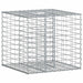 Gabion hevet seng sølv 60 x 60 x 55 cm Galvanisert Stål vidaXL