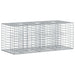 Gabion hevet seng sølv 140 x 60 x 55 cm Galvanisert Stål vidaXL