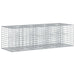 Gabion hevet seng sølv 180 x 60 x 55 cm Galvanisert Stål vidaXL