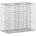 Gabion hevet seng sølv 90 x 50 x 80 cm Galvanisert Stål vidaXL