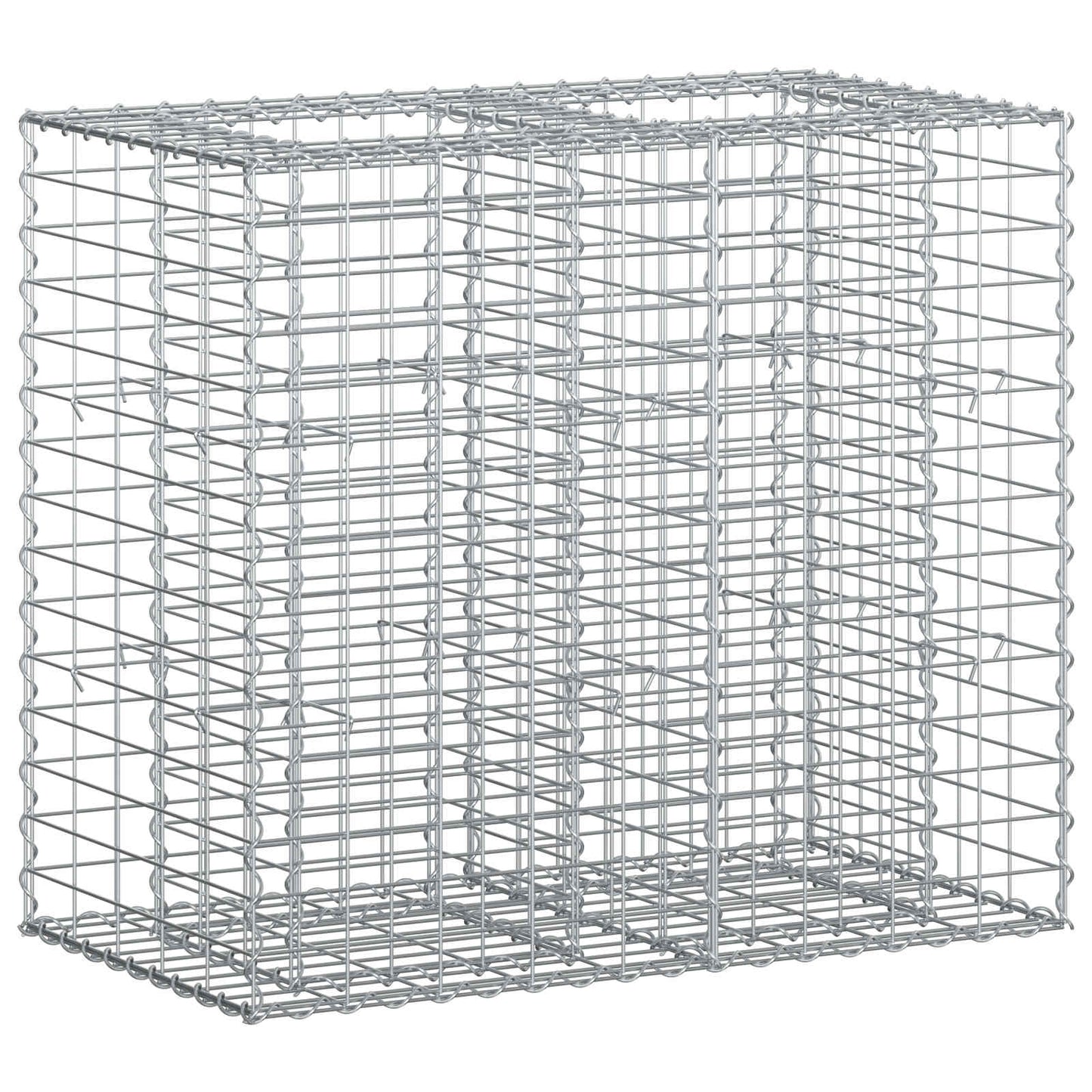 Gabion hevet seng sølv 90 x 50 x 80 cm Galvanisert Stål vidaXL