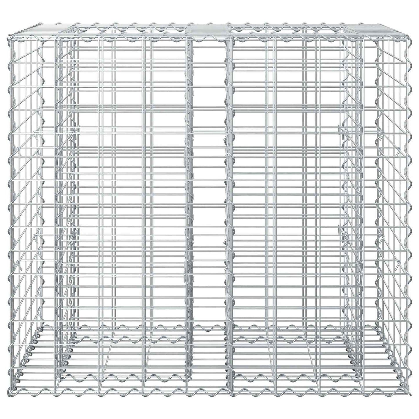 Gabion hevet seng sølv 90 x 50 x 80 cm Galvanisert Stål vidaXL