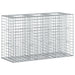 Gabion hevet seng sølv 130 x 50 x 80 cm Galvanisert Stål vidaXL