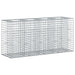 Gabion hevet seng sølv 170 x 50 x 80 cm Galvanisert Stål vidaXL