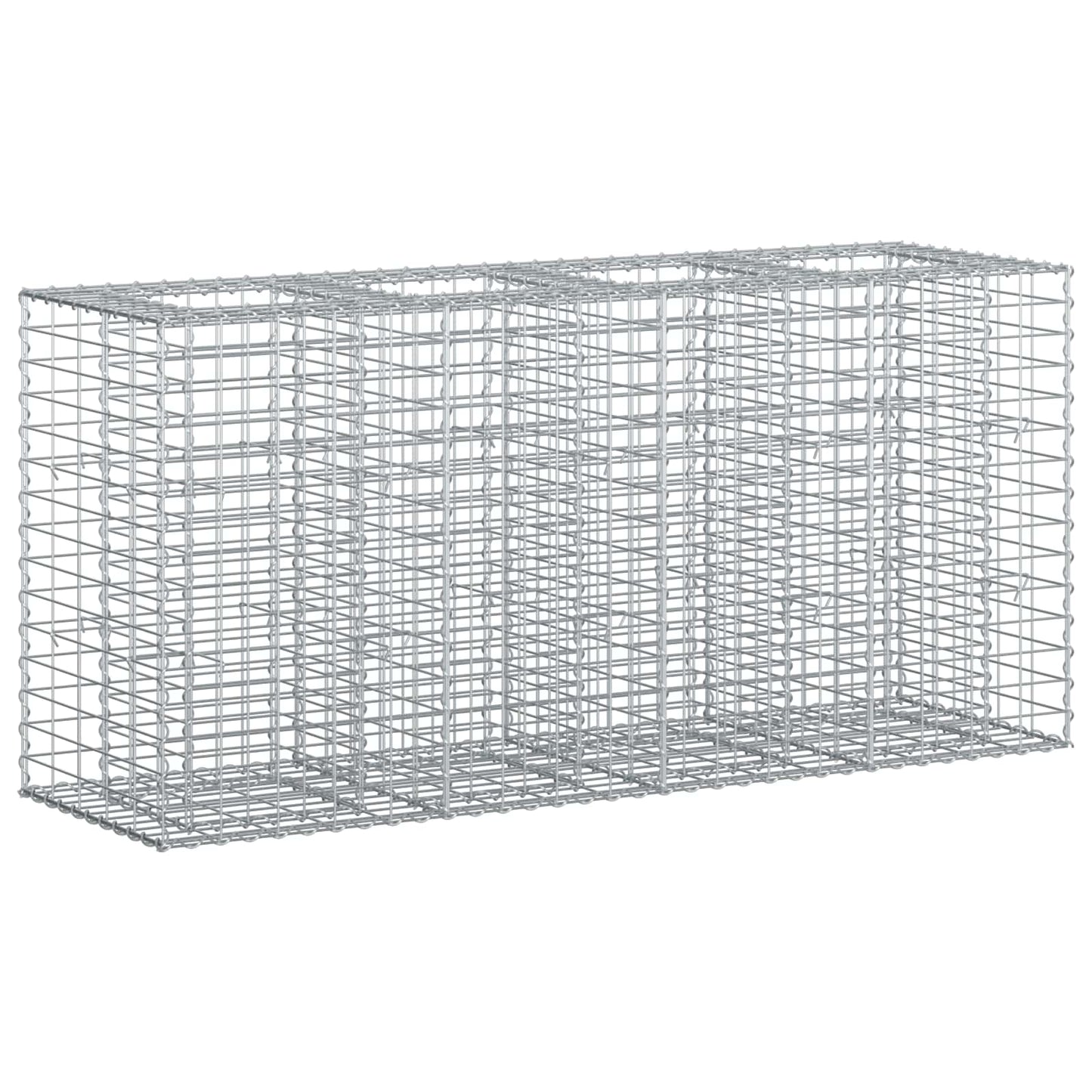 Gabion hevet seng sølv 170 x 50 x 80 cm Galvanisert Stål vidaXL