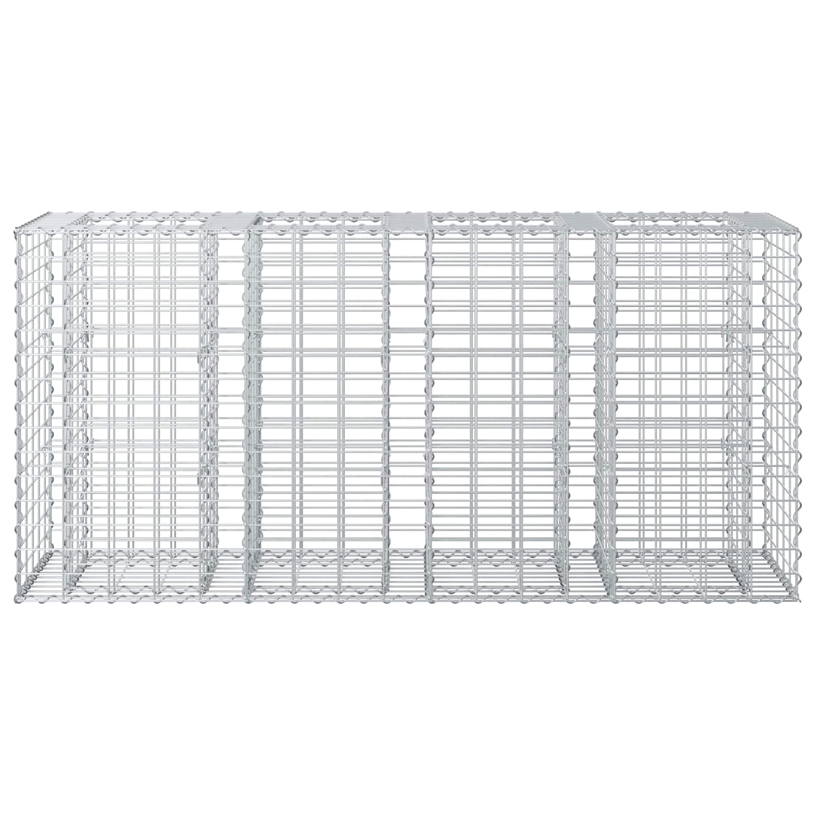 Gabion hevet seng sølv 170 x 50 x 80 cm Galvanisert Stål vidaXL