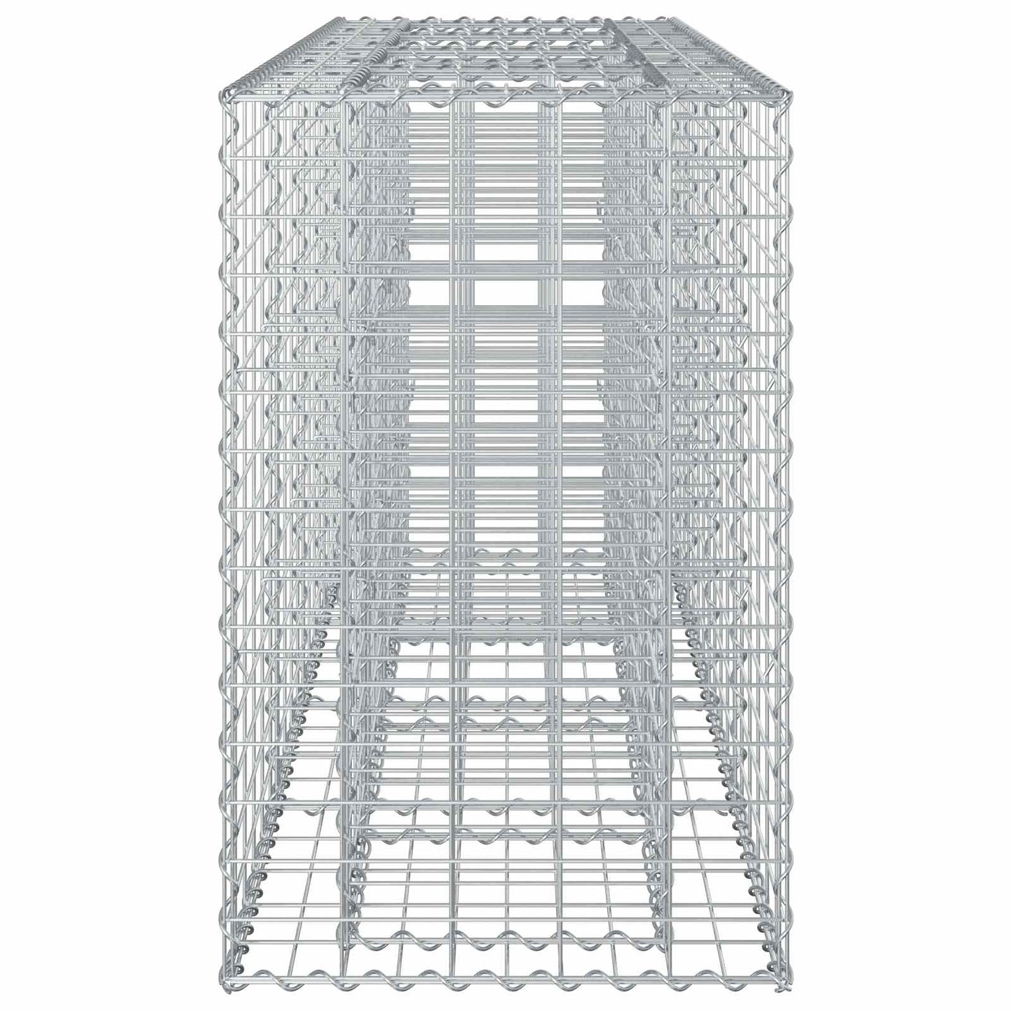 Gabion hevet seng sølv 170 x 50 x 80 cm Galvanisert Stål vidaXL