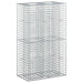 Gabion hevet seng sølv 90 x 50 x 150 cm Galvanisert Stål vidaXL
