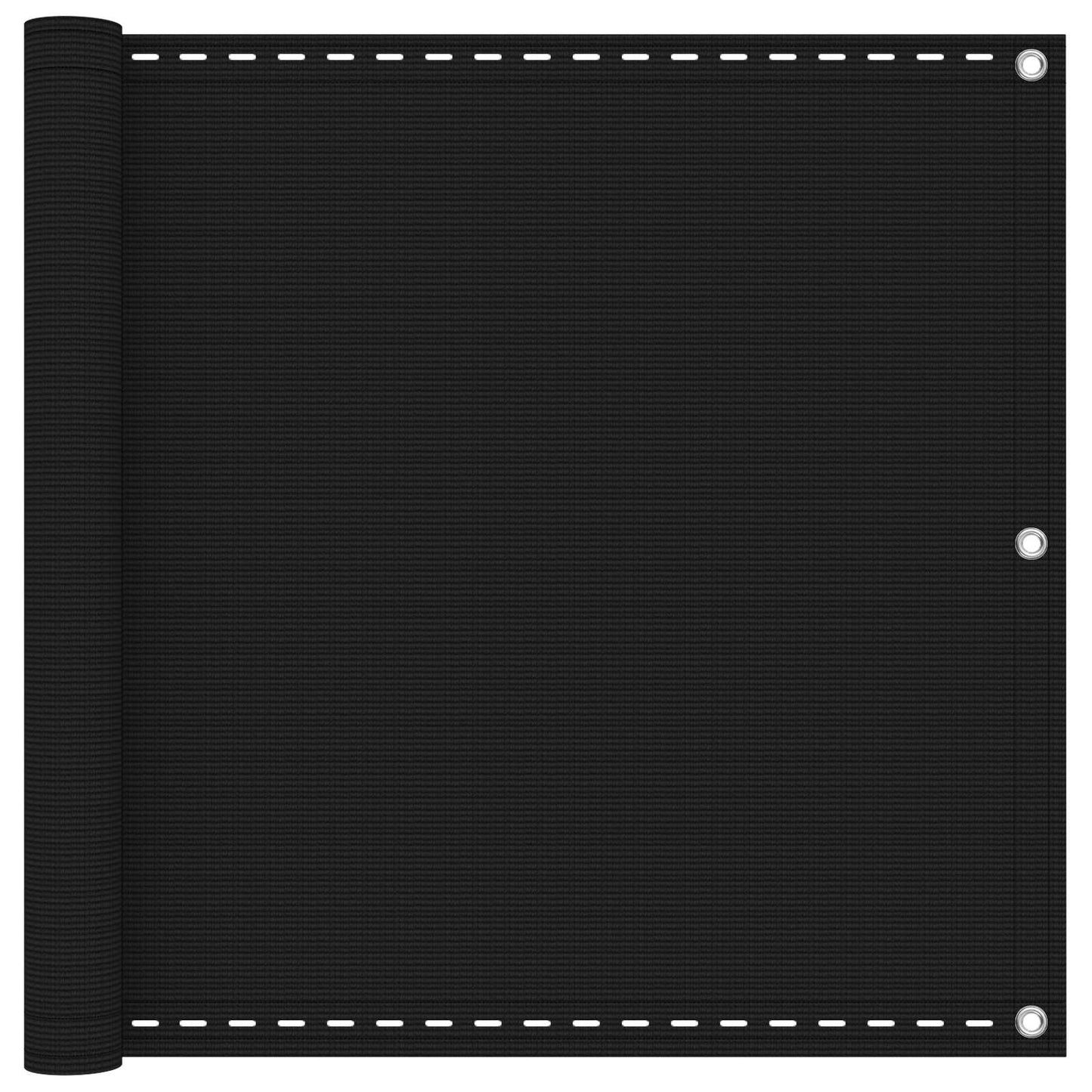 Balkong Skjerm Svart 90 x 800 cm HDPE og Aluminium