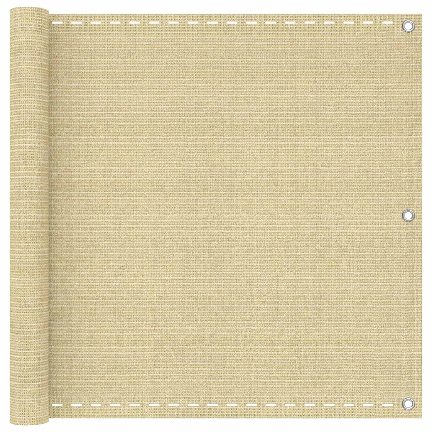 Balkong Skjerm Beige 90 x 700 cm HDPE og Aluminium