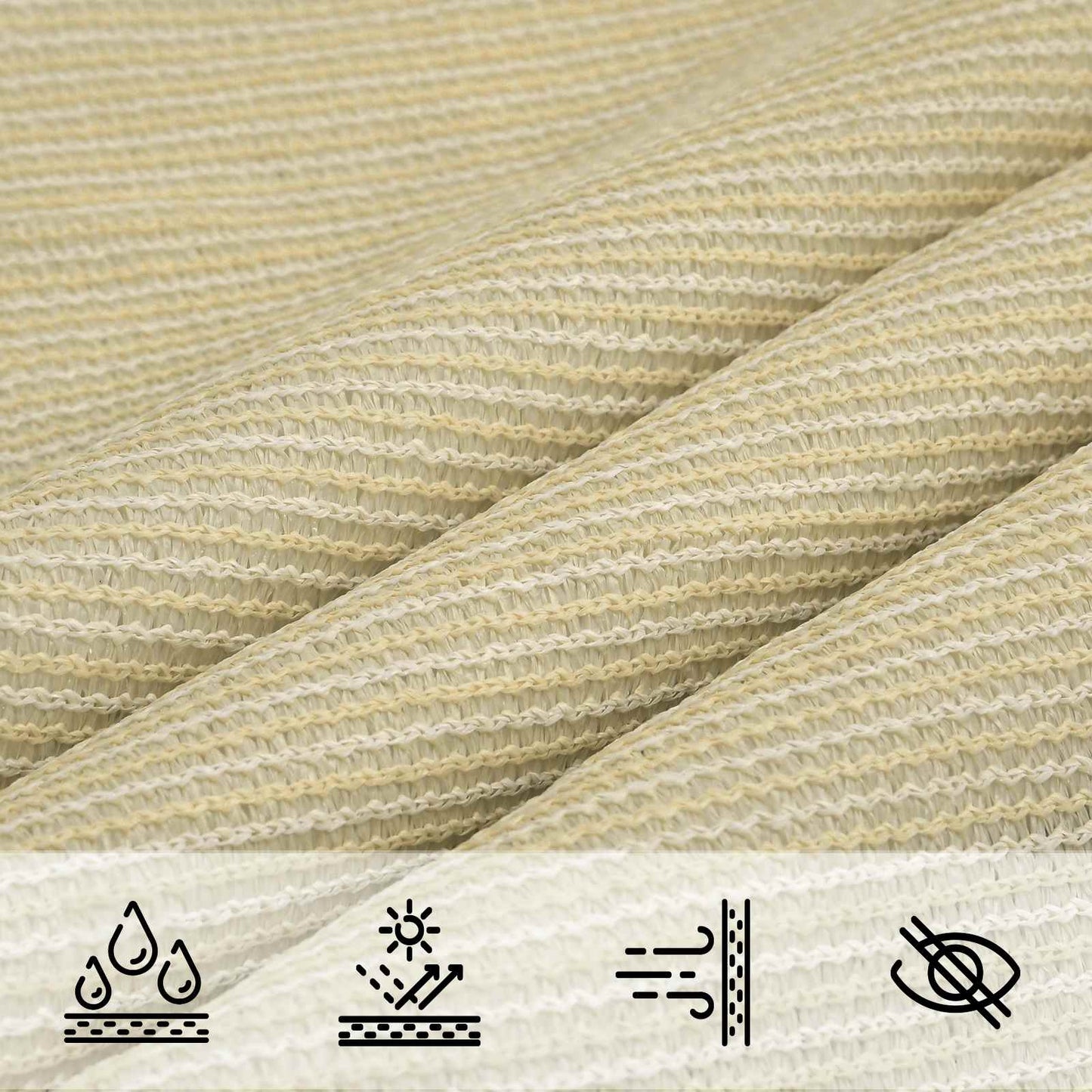 Solseil Beige 2 x 6 m HDPE
