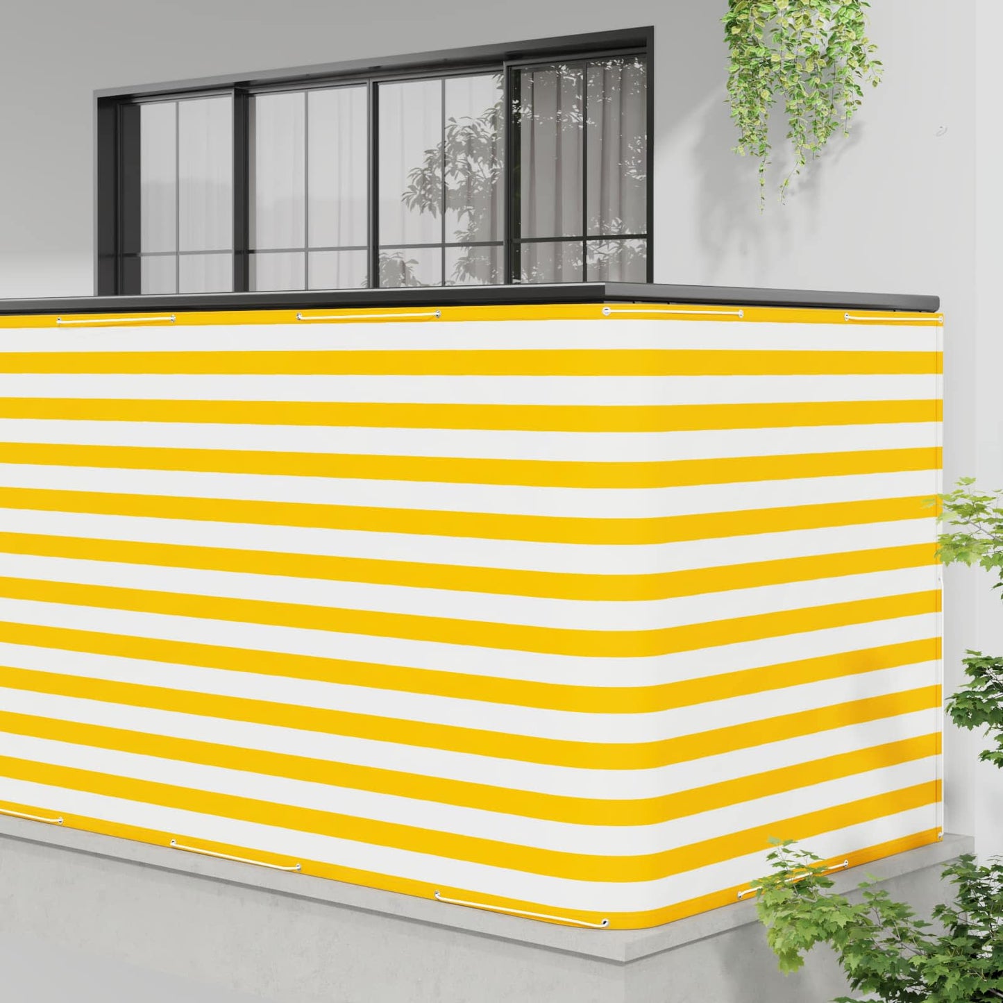 Balkong privat skjerm 150 x 500 cm Stoff med PU-belegg