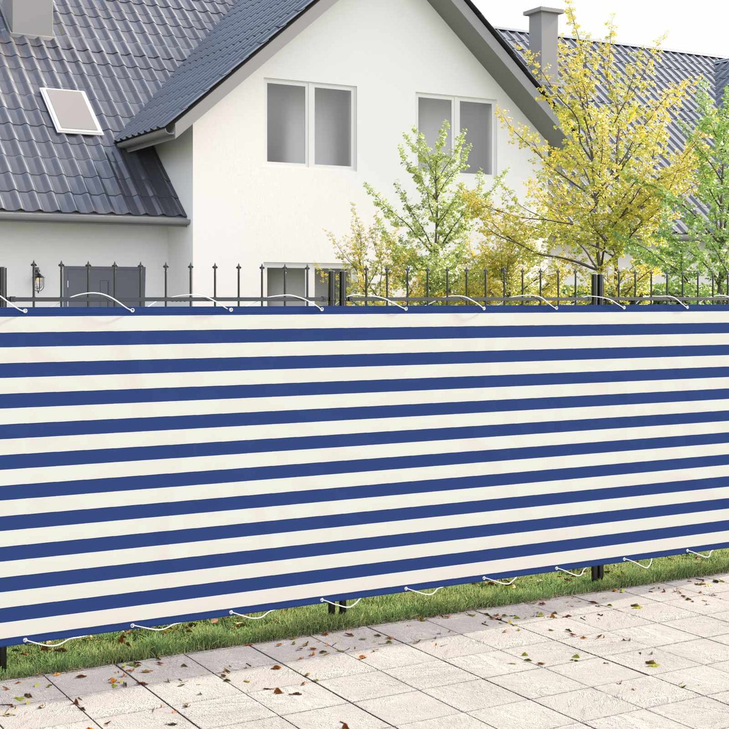 Balkong privat skjerm 180 x 700 cm Stoff med PU-belegg