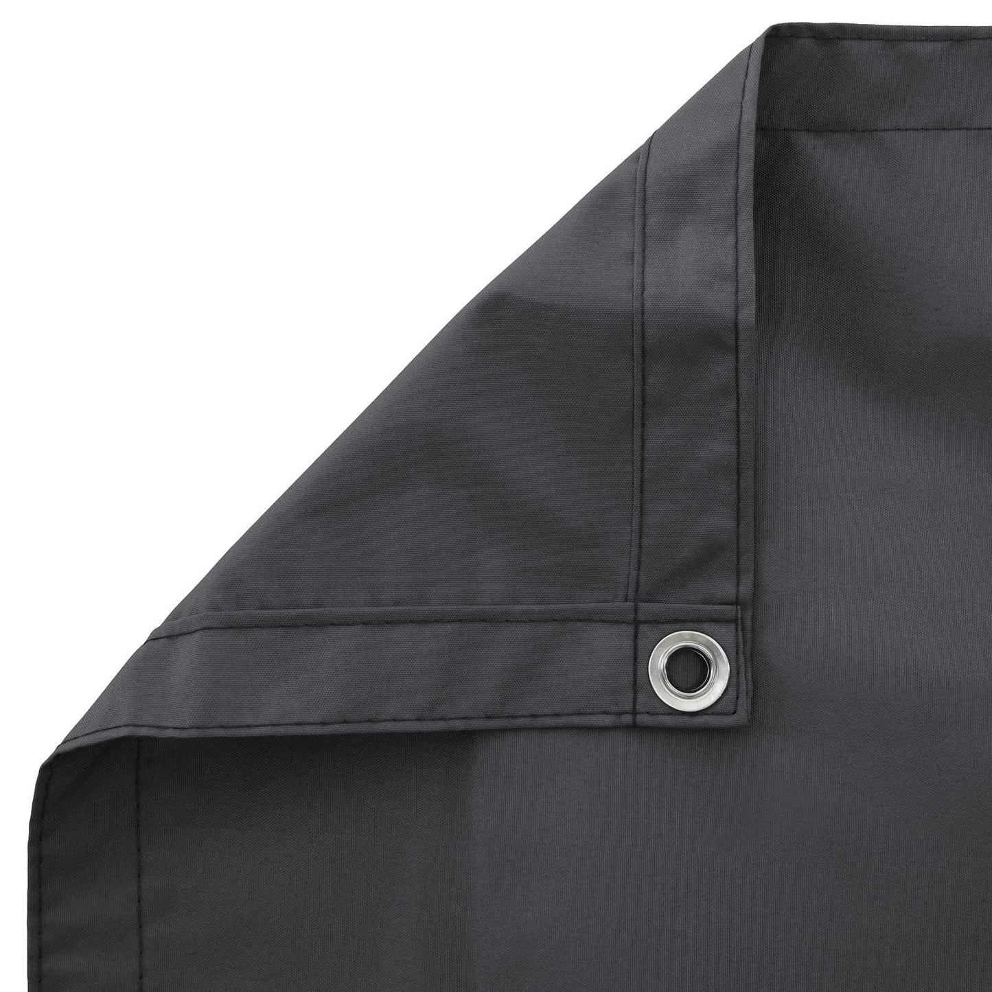 Balkong privat skjerm 200 x 600 cm Stoff med PU-belegg Svart
