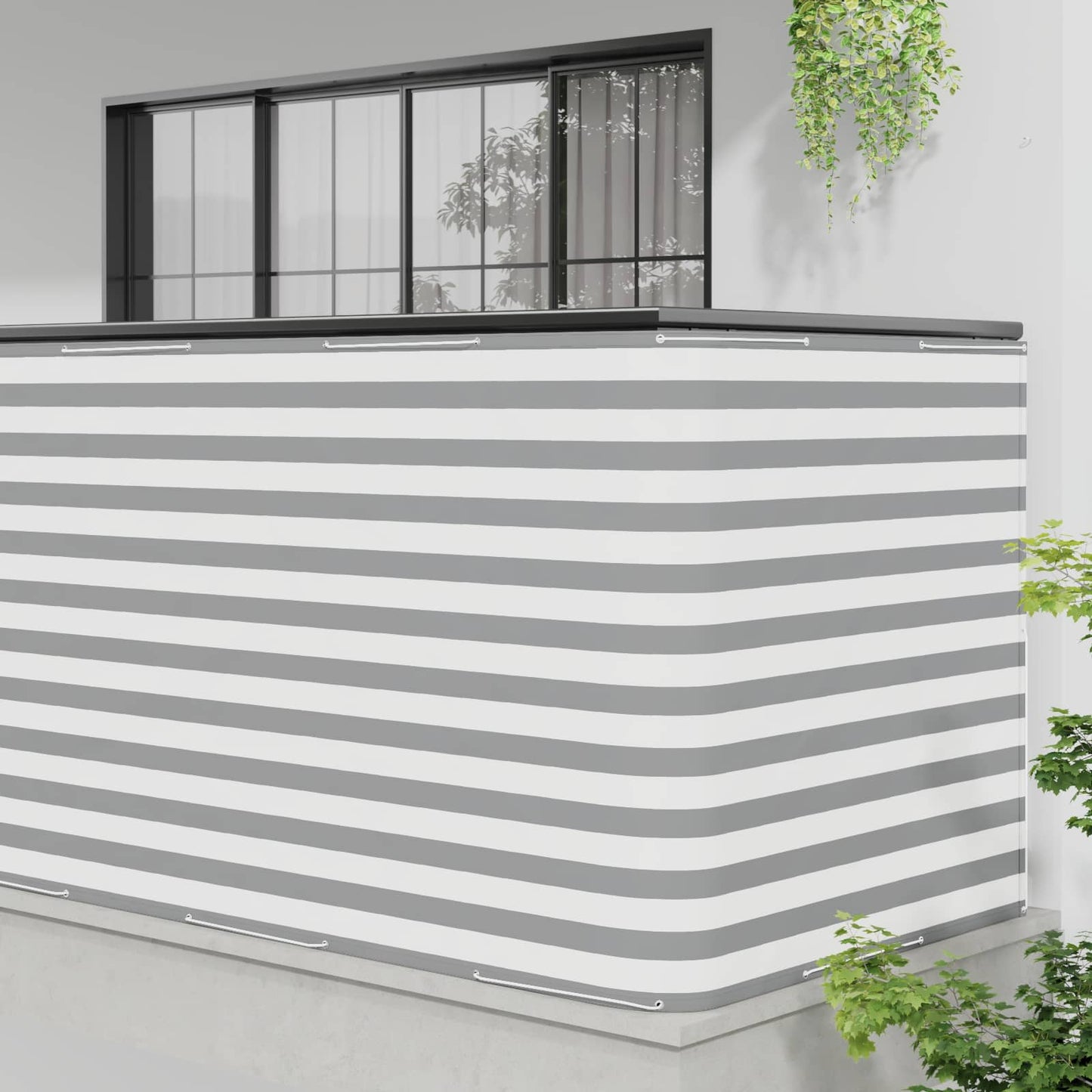 Balkong privat skjerm 150 x 400 cm Stoff med PU-belegg