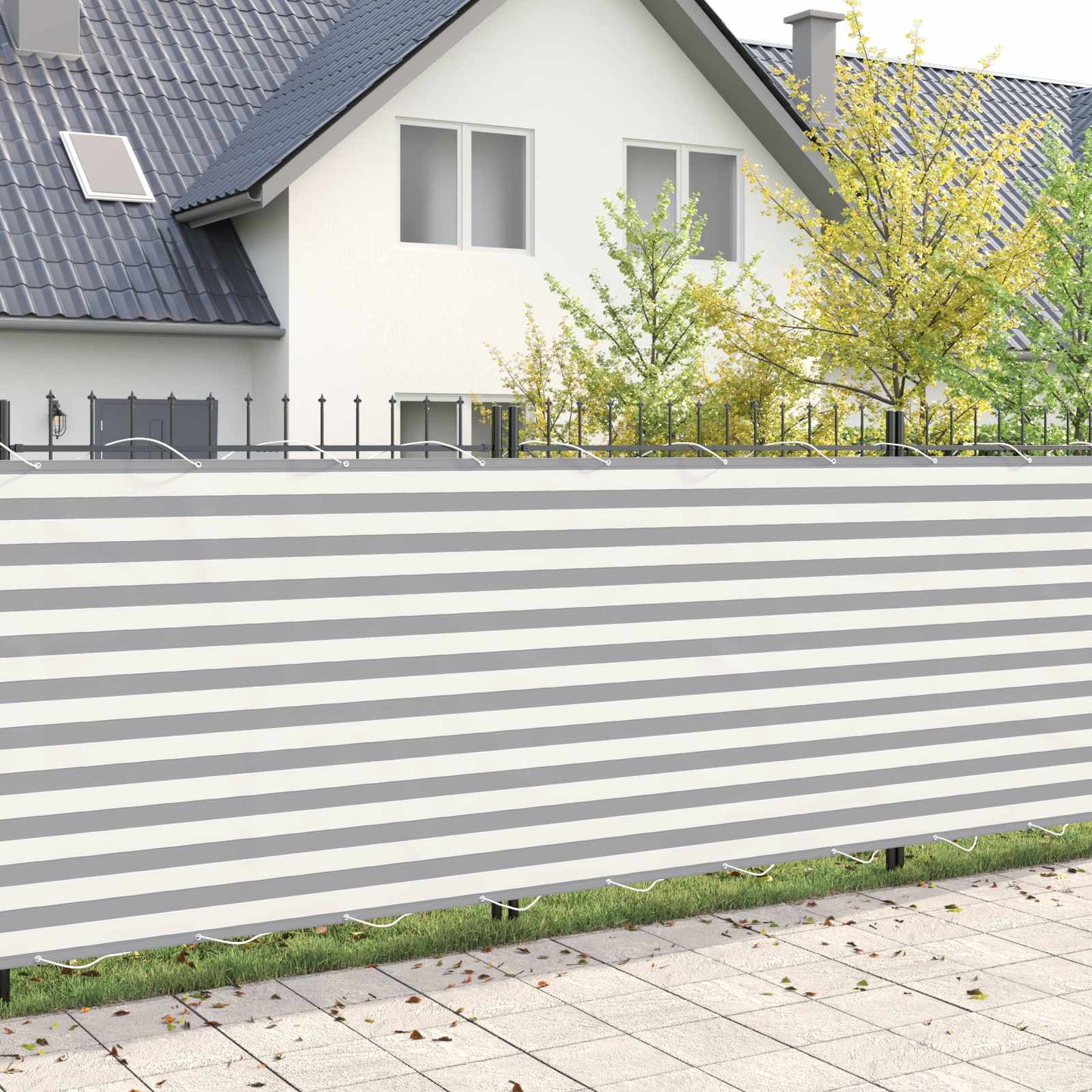 Balkong privat skjerm 200 x 200 cm Stoff med PU-belegg