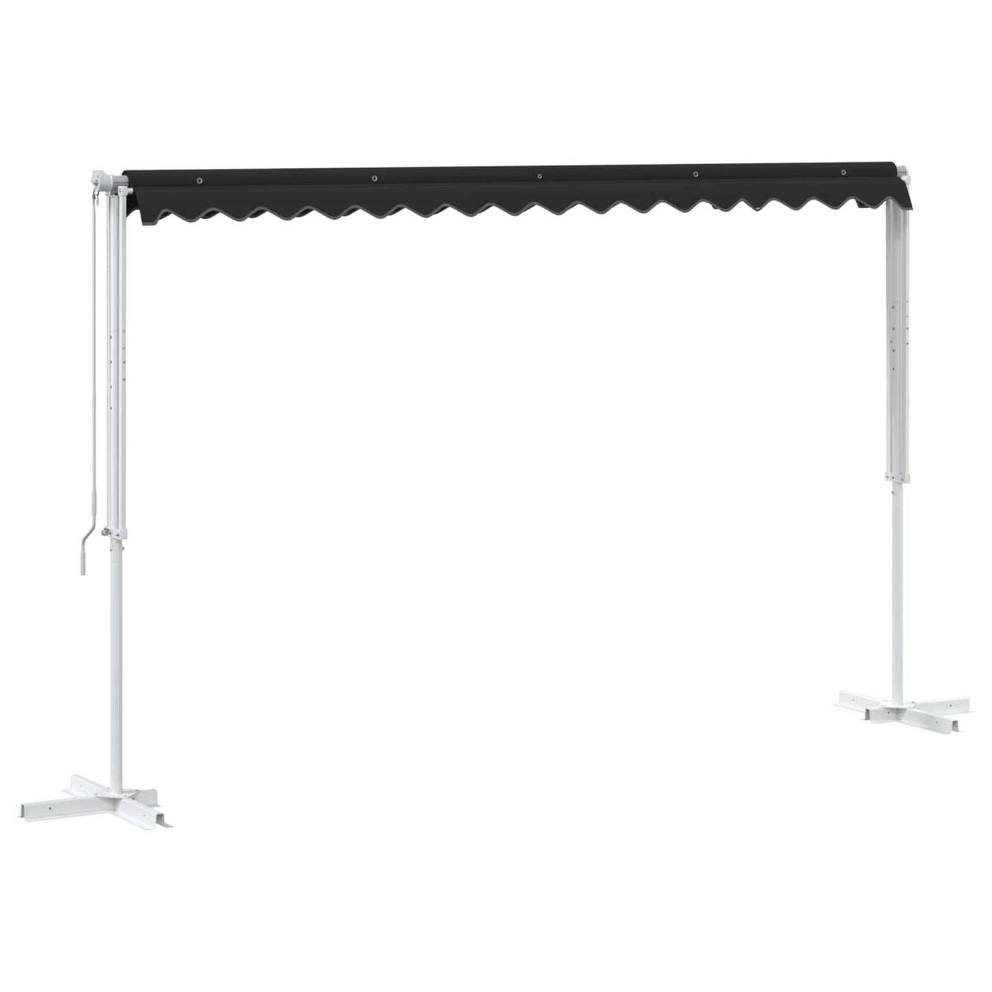 Frittstående markise 4 × 3 m Polyester Antrasitt