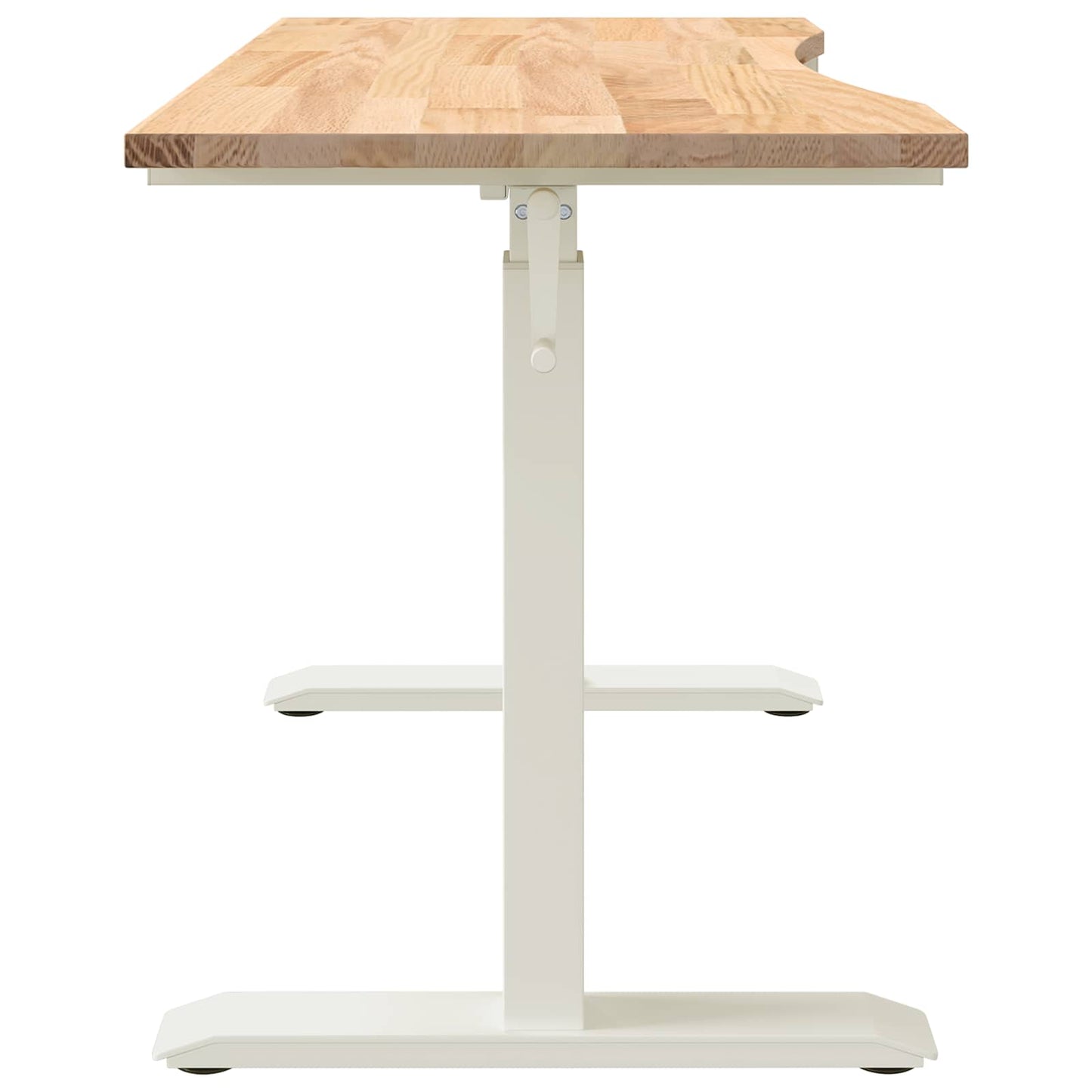 Skrivebord Hvit og Naturlig 120 x 60 cm Massivt Eiketre