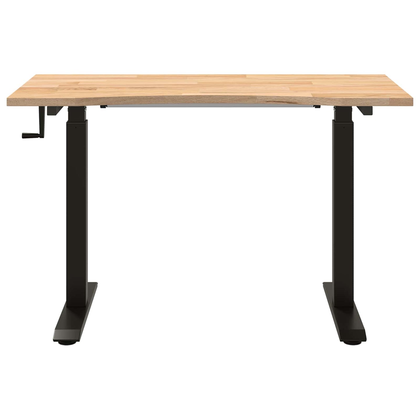 Skrivebord Svart og naturlig 120 x 60 cm Massivt Eiketre