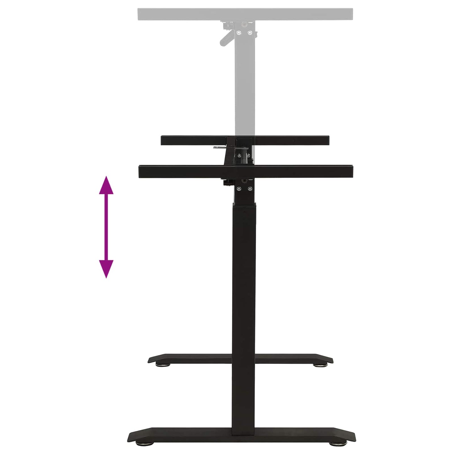 Skrivebord Svart og naturlig 140 x 60 cm Massivt Eiketre