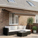 Uttrekkbar markise Gråbrun 3 x 2 m 100% polyester og aluminium