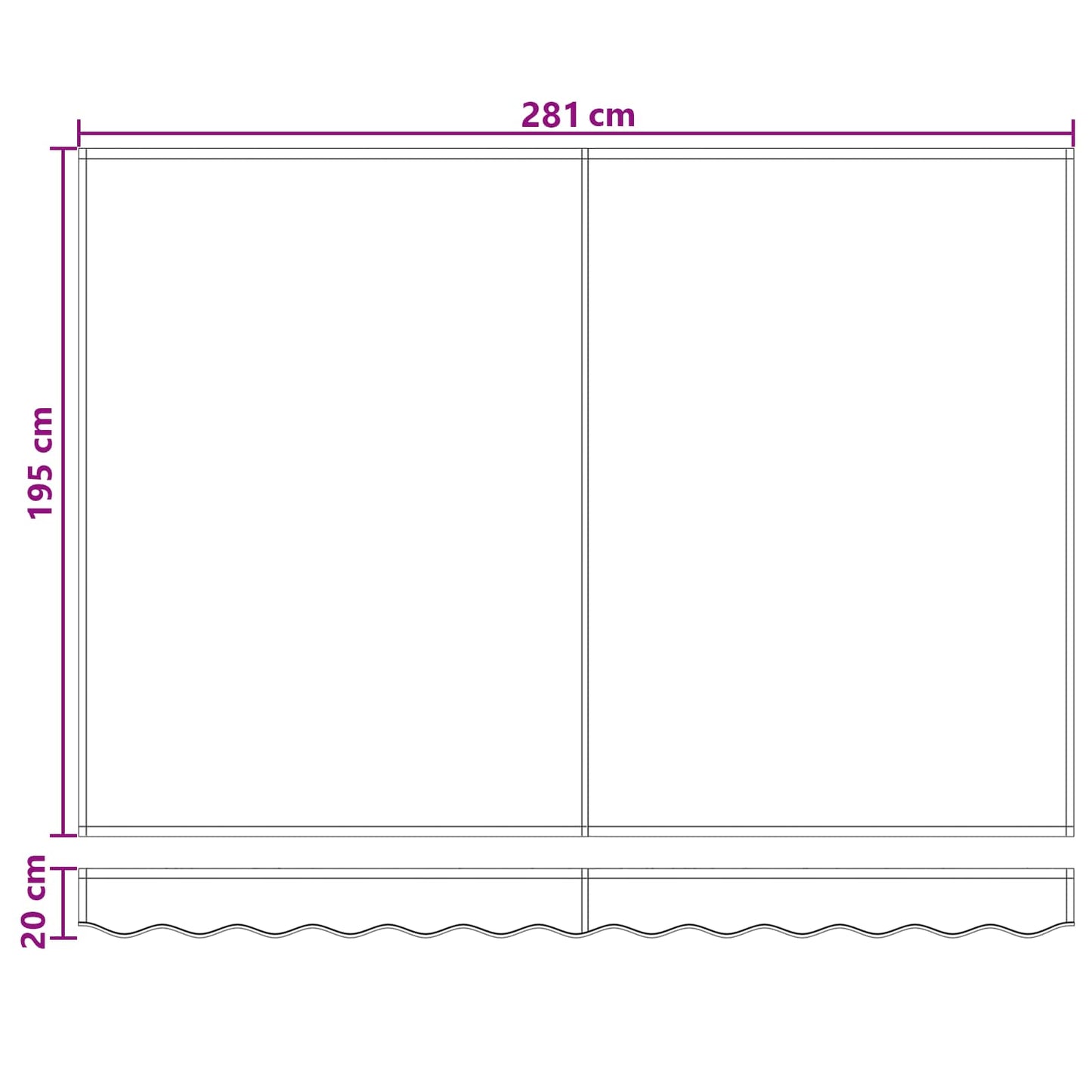 Uttrekkbar markise Gråbrun 3 x 2 m 100% polyester og aluminium