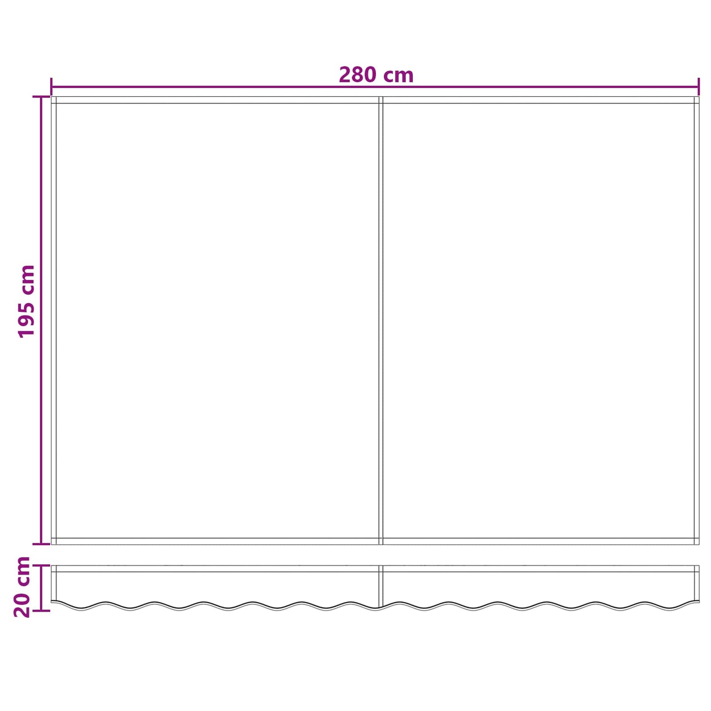 Elektrisk Utrekkbar Markise sand 3 x 2 m