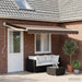 Uttrekkbar markise Gråbrun 4 x 2 m 100% polyester og aluminium