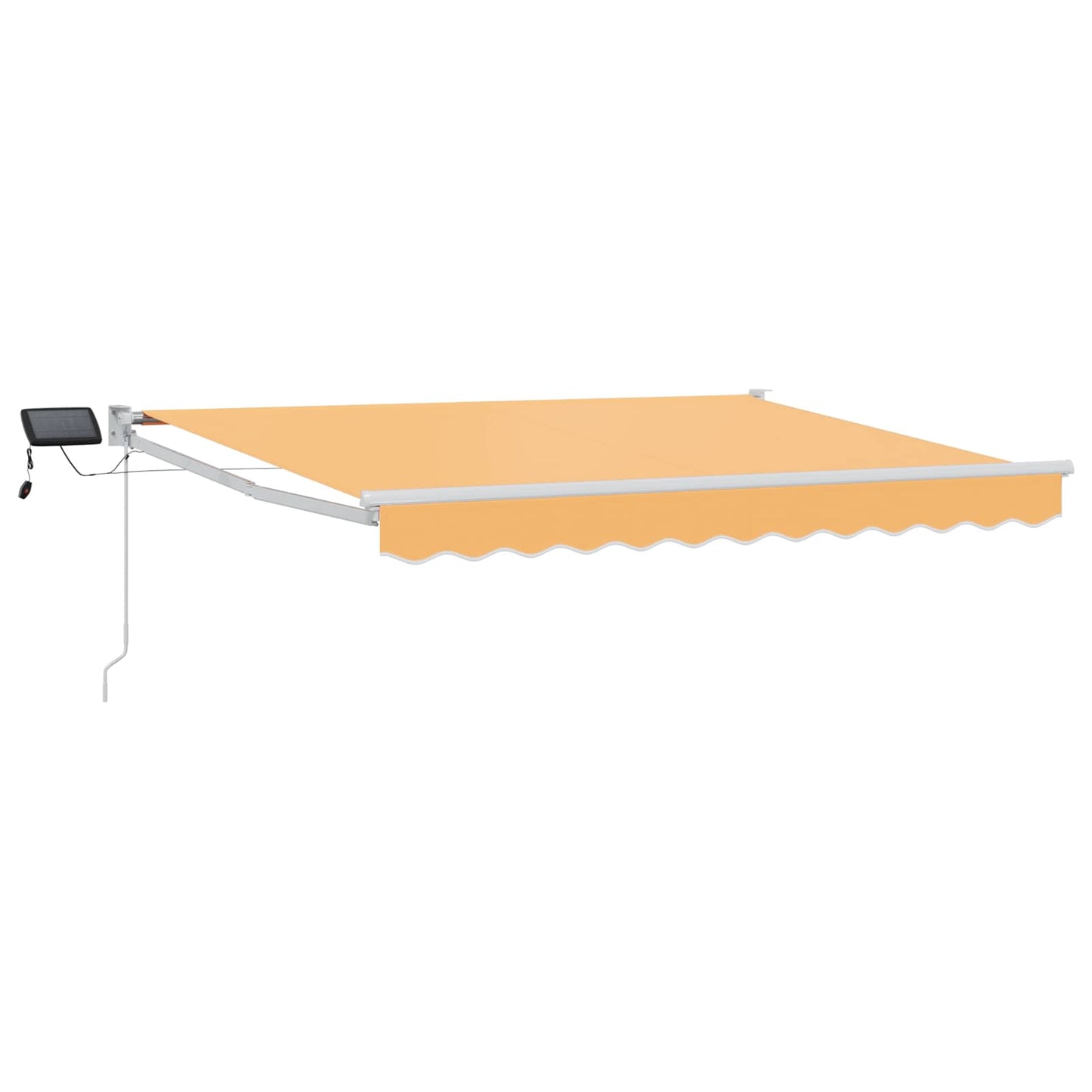 Manuell utvidbar markise med LED-lamper sand