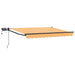 Manuell utvidbar markise med LED-lamper sand