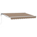 Uttrekkbar markise Gråbrun 4 x 2 m Polyester og aluminium