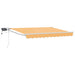 Manuell utvidbar markise med LED-lamper sand