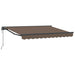 Uttrekkbar markise Gråbrun 3,5 x 2,5 m Polyester og aluminium