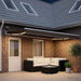 Uttrekkbar markise Gråbrun 500 × 350 cm Polyester