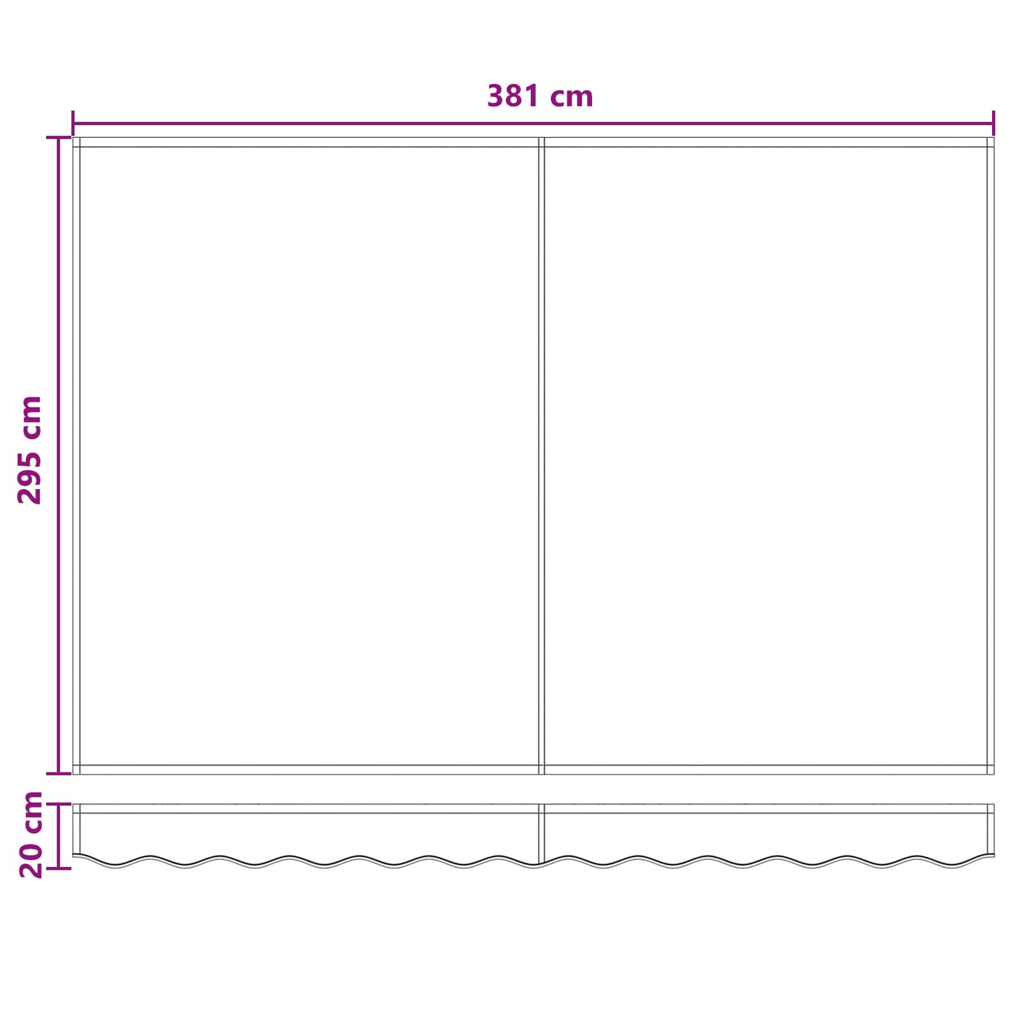Uttrekkbar markise sand 4 × 3 m 100% polyester og aluminium