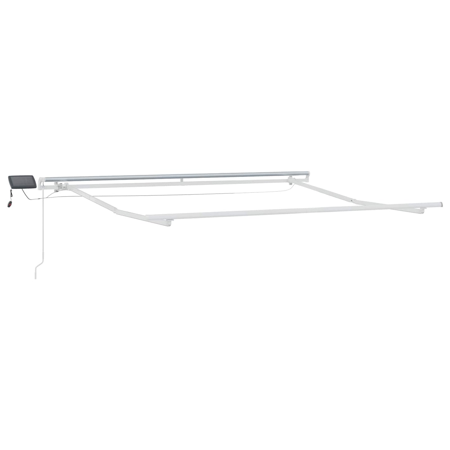 Innvendbar Markise Lys Grå og Hvit 450 × 300 cm Stoff og stål