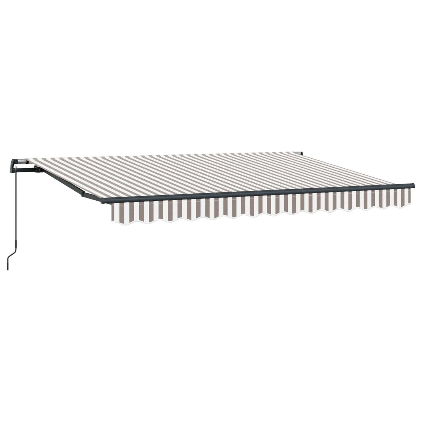 Innvendbar Markise Lys Grå og Hvit 450 × 300 cm