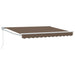 Uttrekkbar markise Gråbrun 4,5 × 3 m